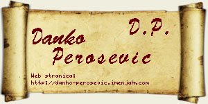 Danko Perošević vizit kartica